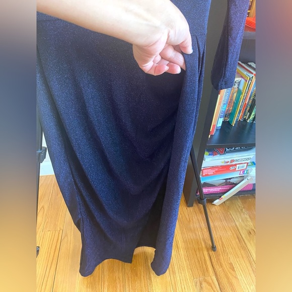 BTFBM Women Off Shoulder Bodycon Dress with Slit Glitter Ball Gown Maxi Dress S - Picture 9 of 13